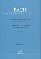 BACH: Koncert č.1 v d-moll, BWV 1052, pro cembalo a smyčce / partitura + cembalo part