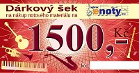 Gift check 1500 CZK