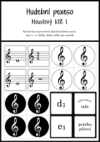 Hudební pexeso - Houslový klíč 1 - 72 kartiček pro zábavnou výuku hudební nauky - noty c1 - c2