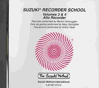 SUZUKI ALTO RECORDER 3 & 4 - CD with accompaniment