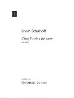 Schulhoff: Cinq Études de Jazz / klavír - pět jazzových etud