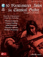 50 Renaissance Solos for Classical Guitar + Audio Online / kytara + tabulatura