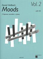 MOODS 2 by Daniel Hellbach + CD / 10 pieces for two soprano recorders and piano