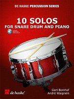 10 SOLOS FOR SNARE DRUM & PIANO + Audio Online / malý buben a klavír