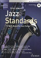 JAZZ STANDARDS + Audio Online / 14 krásných jazzových písní pro altový saxofon a klavír