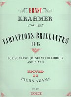 Krahmer: Variations Brillantes op.18 / soprano recorder and piano