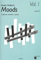 MOODS 1 by Daniel Hellbach + CD / 10 pieces for two soprano recorders and piano