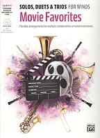 MOVIE FAVORITES: Solos, Duets & Trios for Winds + Audio Online / trombon, fagot, tuba a klavír (PDF)