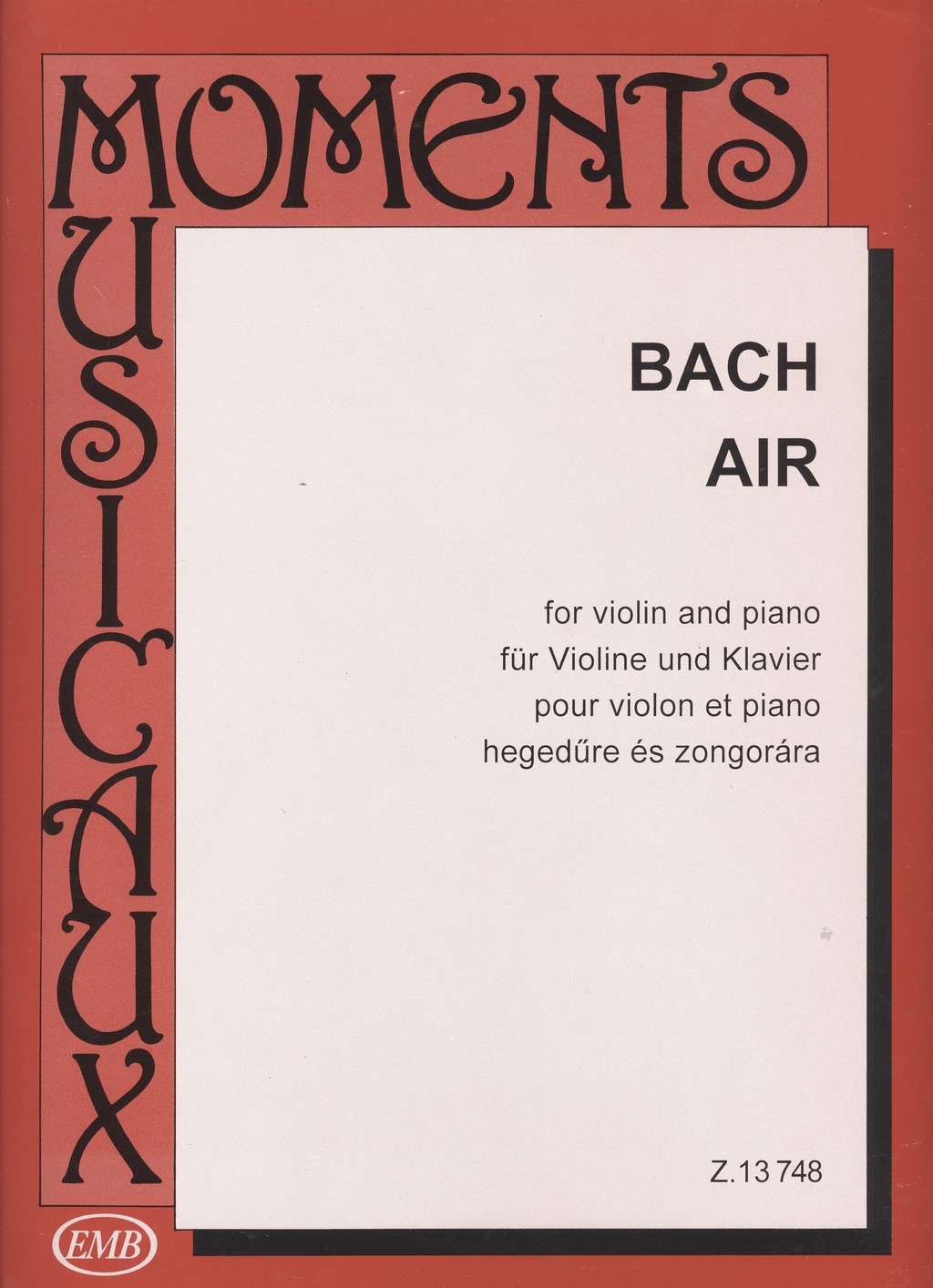 impressionisme skorsten dekorere Bach: AIR / violin + piano eNoty.eu