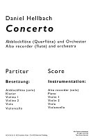 Hellbach: Concerto - altová zobcová flauta (priečna flauta) a orchester / partitúra a party