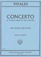 VIVALDI - CONCERTO A minor, Op. 3, No.6, RV 356 - violin & piano