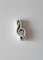 Eraser with musical motif - treble clef