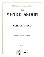 Mendelssohn: Concert Piece for Two Clarinets & Piano / koncert pro dva klarinety a klavír