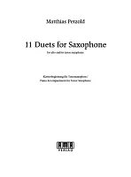 11 DUETS for SAXOPHONE / klavírní doprovod pro tenorové saxofony (TT)