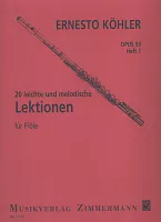 Ernesto Kohler: 20 Lektionen op.93, heft 1 / method for flute - easy and melodic lessons 1-10