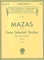MAZAS - 40 Selected Studies, Op. 36 for the violin - book 1