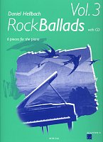 ROCK BALLADS 3 + CD / 6 originálních skladeb pro klavír