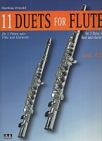 11 DUETS for FLUTE + CD / dueta pro dvě příčné flétny nebo flétnu a klarinet