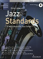 JAZZ STANDARDS + Audio Online / 14 krásných jazzových písní pro tenorový saxofon a klavír