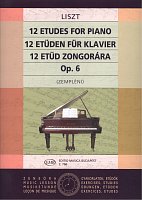 Liszt: 12 Etudes for Piano Op.6  / 12 přednesových etud pro středně a více pokročilé klavíristy