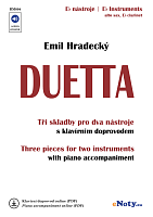 DUETTA - Emil Hradecký + Audio Online / three pieces for two Eb instruments and piano (PDF)