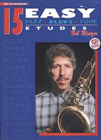 15 Easy Jazz Blues Funk Etudes + CD / Bass Clef Instruments (trombone, tuba, ...)