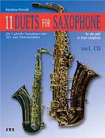 11 DUETS for SAXOPHONE + CD / skladby pro dva saxofony (AA nebo AT)
