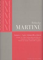MARTINU: Sonata no. 3 for cello and piano