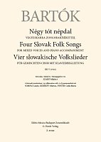 Bartók: Four Slovak Folk Songs / SATB a klavír - štyri slovenské piesne