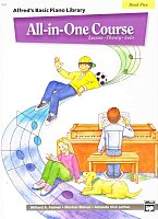 Alfred‘s Basic PIANO All-in-One Course 5 - lekcje gry na fortepianie, teoria muzyki, utwory