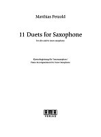 11 DUETS for SAXOPHONE / piano accompaniment for tenor saxophones (TT)
