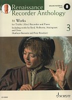 Renaissance Recorder Anthology 3 + Audio Online / altová zobcová flétna a klavír