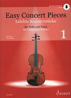 Easy Concert Pieces 1 + Audio Online / snadné koncertní skladby pro housle a klavír
