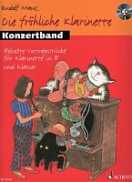 Die fröhliche Klarinette - Konzertband + CD / přednesové skladby pro klarinet a klavír