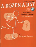 A DOZEN A DAY by Edna-Mae Burnam 4 - Lower Higher + Audio Online / fortepian