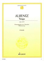 ALBENITZ: TANGO, opus 165/2 / piano solo