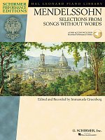 MENDELSSOHN: Selections from Songs Without Words + Audio Online / Písně beze slov - výběr klavírních skladeb
