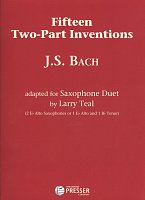 BACH: Fifteen Two-Part Inventions for Saxophone Duet (AA or AT)