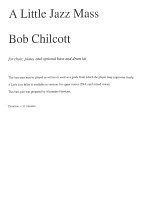 A LITTLE JAZZ MASS by Bob Chilcott - double bass (bass guitar) part