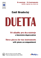 DUETTA - Emil Hradecký + Audio Online / three pieces for two Bb instruments and piano (PDF)