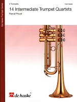 14 Intermediate Trumpet Quartets / score and parts