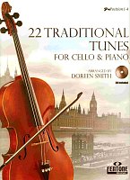 22 Traditional Tunes + CD / violoncello a klavír