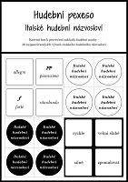 Music Memory Game - Italian Music Terminology - 72 cards for fun music learning (in Czech)