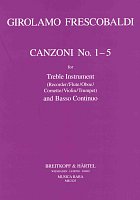 CANZONI 1-5 by Girolamo Frescobaldi for Recorder (Flute/Oboe/Violin) & Basso Continuo