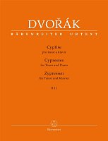 Dvořák: Cypresses (urtext) / voice (tenor) and piano