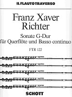 Richter, Franz Xaver - SONATA IN G MAJOR  flute & basso continuo (piano, organ) / příčná flétna a klavír (varhany)